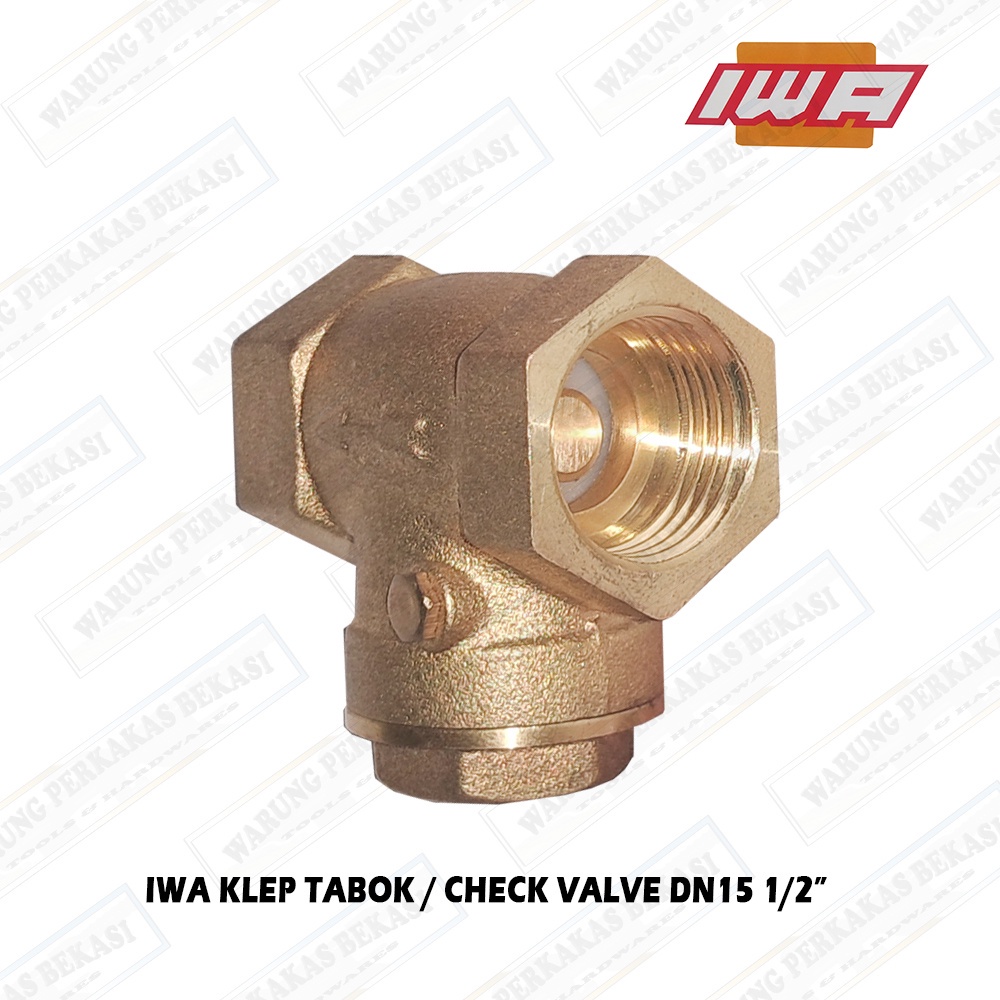 {{ Swing Check Valve 1/2" Klep Tabok Air Searah Brass Kuningan 1/2 Inch Bonucci Ready }}