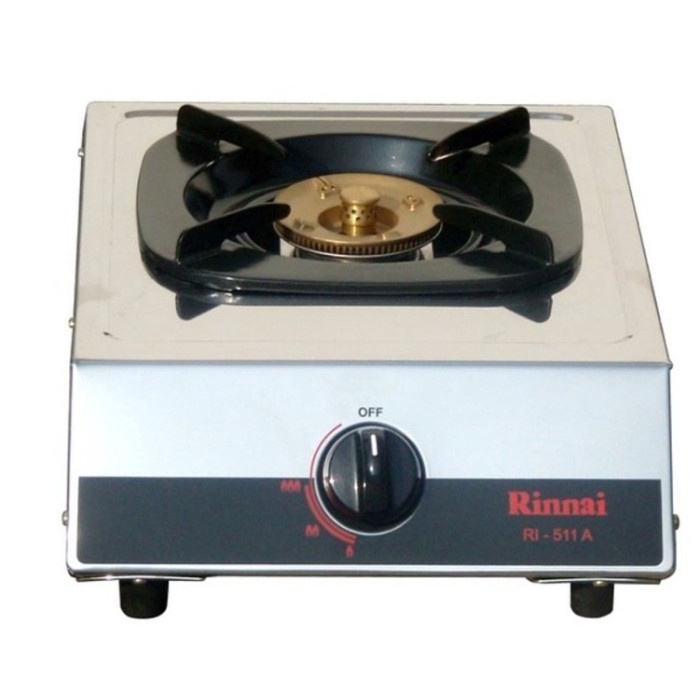 KOMPOR GAS 1 TUNGKU RINNAI RI 511 A API LILIN KOMPOR STAINLESS RINNAI