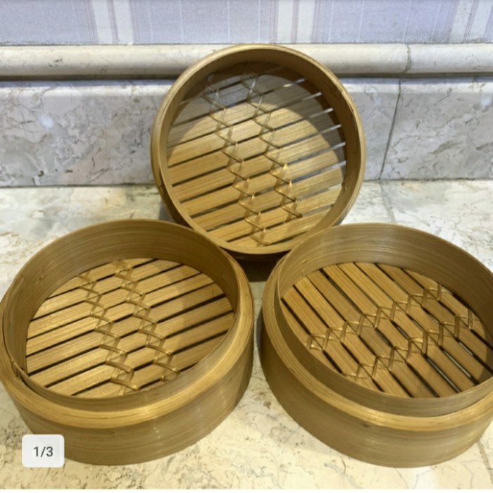 WADAH BAMBU KLAKAT BAMBU 15 CM WADAH/TUTUP/SET