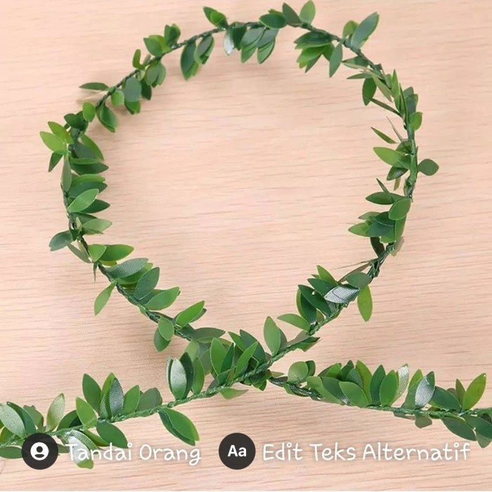 

(Expert) kode E7-3 Kawat Daun kecil Hijau per yard untuk kerajinan aksesoris