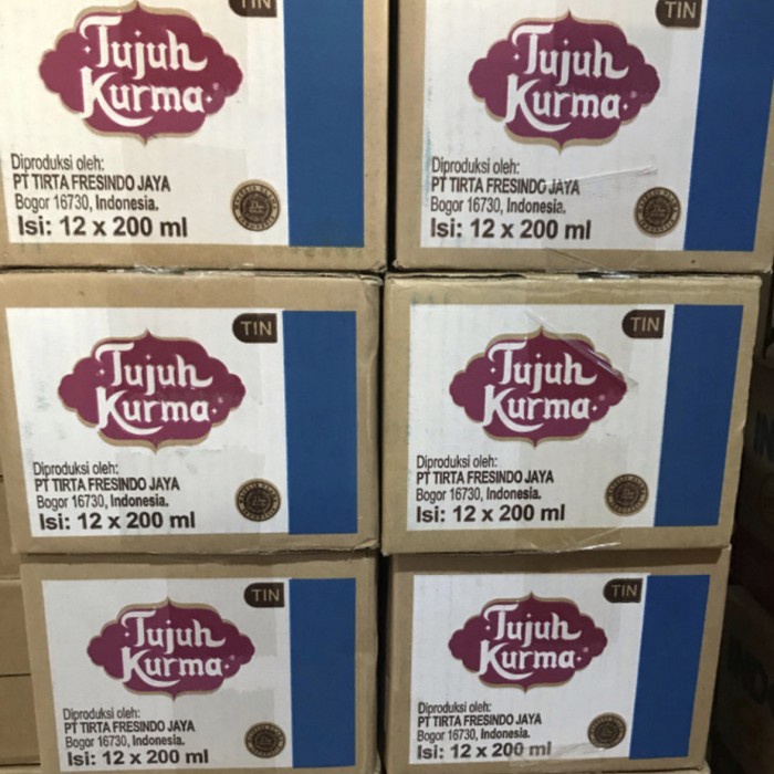

Susu Steril Tujuh Kurma 200Ml 1Dus Isi 12 Kaleng