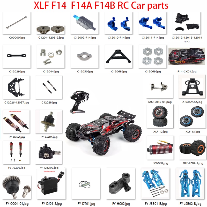 TERMURAH XLF F14  F14A F14B  RC Car Part Wheel/Cover/Shock
