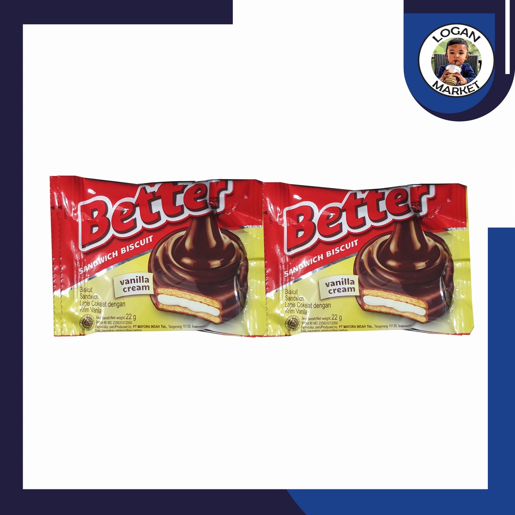 

A Better Sandwich Biscuit Biskuit Coklat Vanilla Vanila 10 Sachet Pcs 10Pcs