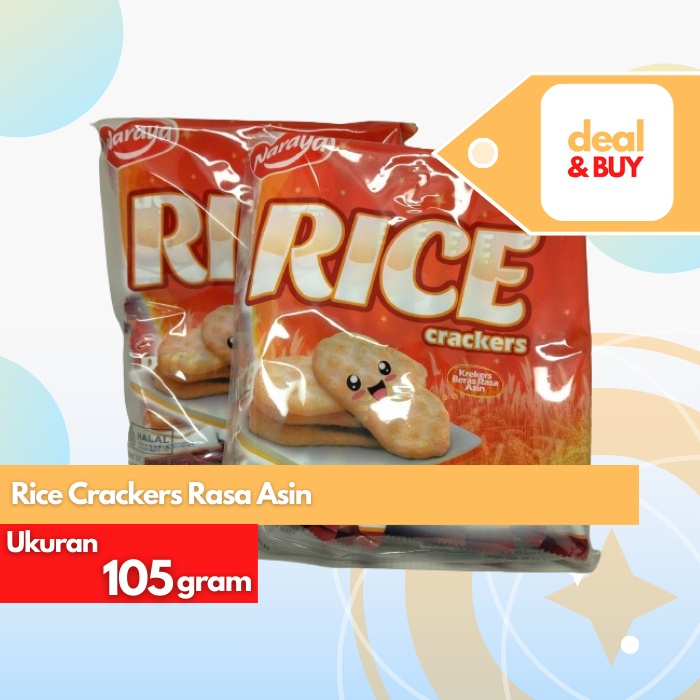 

A Naraya Rice Crackers/ Krekers Beras Rasa Asin 105G