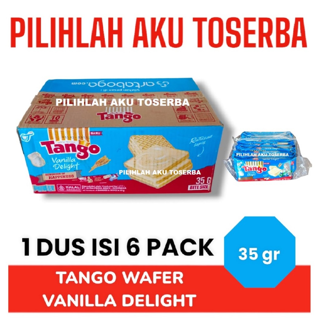 

A Tango Wafer Vanilla Delight 35 Gr - (Harga 1 Pack Isi 10 Sachet)
