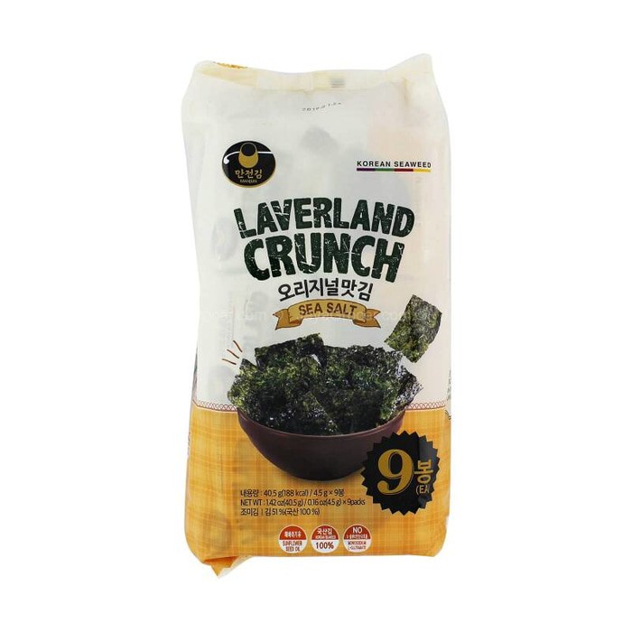 

A Laverland Crunch Seaweed Korea By Manjun/ Rumput Laut Snack Sea Salt