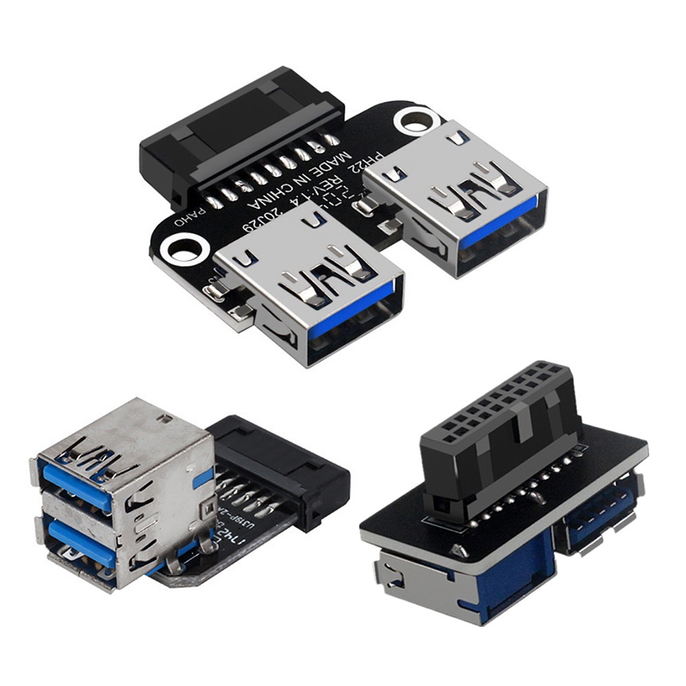 Anti-Interference Ability Stability USB 3.0 19 20 Pin Female to Dual USB 3.0 A Female Motherboard Ad