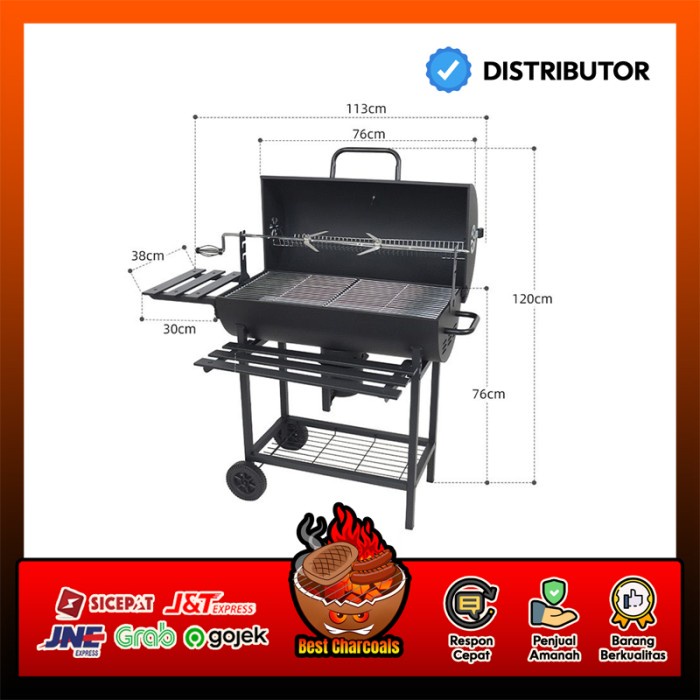Product Kekinian Panggangan Bbq Portable Grill Alat Panggang Putar Ayam