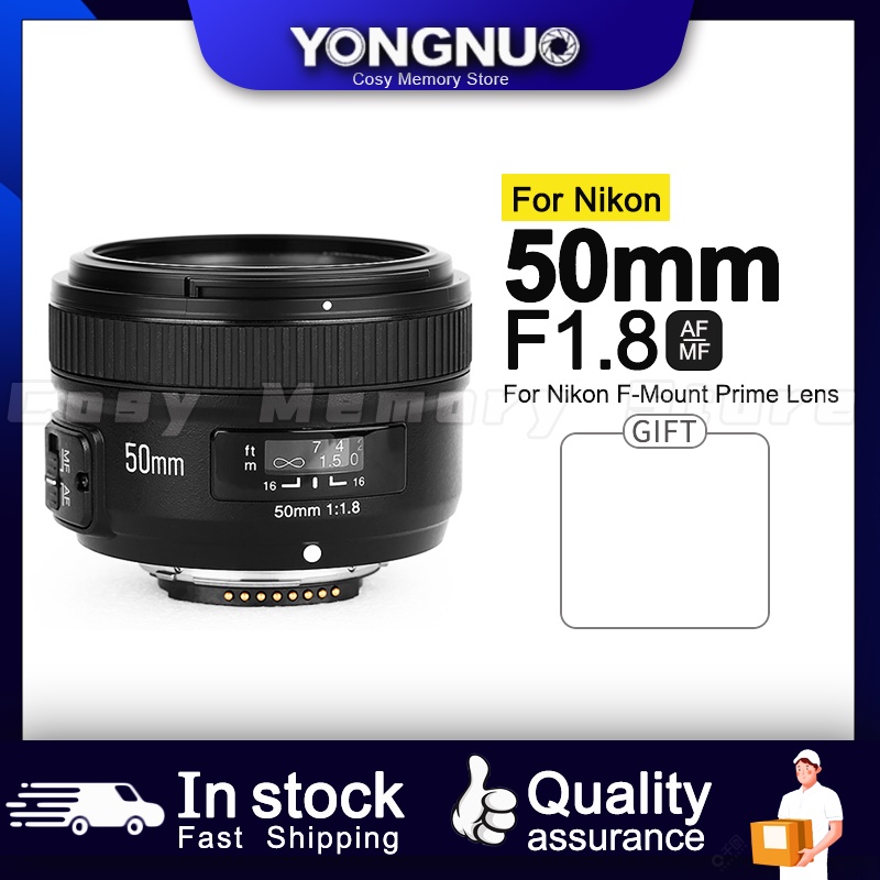 YONGNUO 50MM F1.8 for Nikon D800 D300 D700 D3200 D3300 D5100 D5200 D5300 D7000 Large Aperture AF MF 