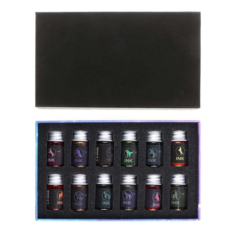 Fountain Writing Signatu Colorsnk Dip Pen Starry Glass Dip Pen FeathersDip Pen Crystal Glasspen Set 