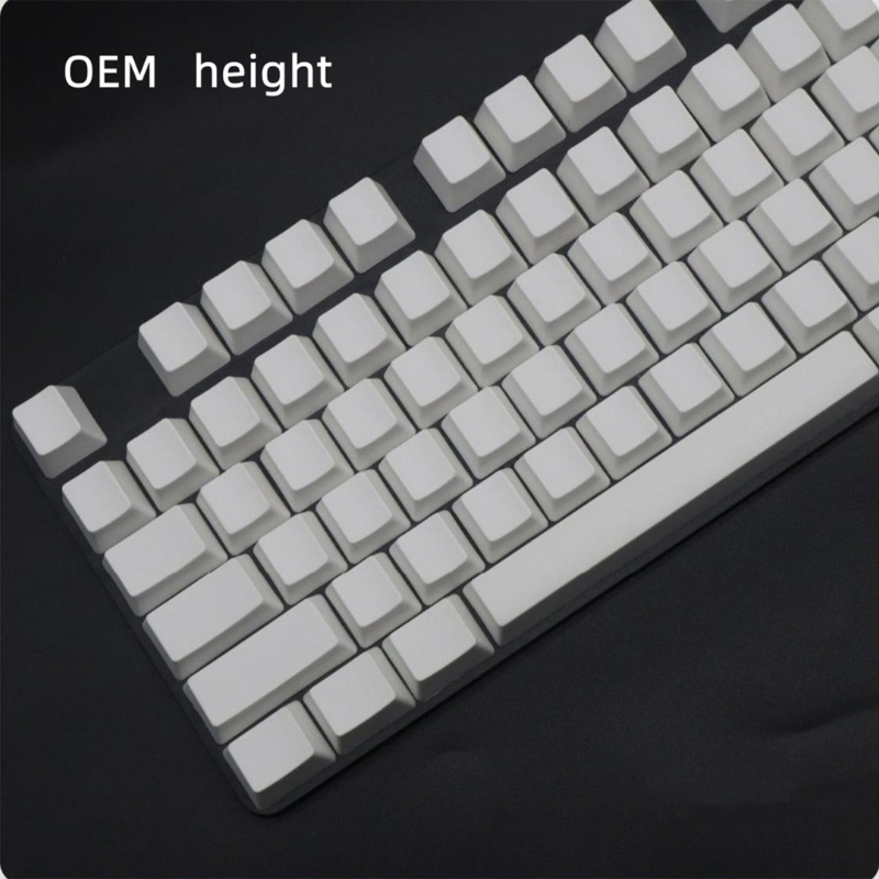 Customized PBT Blank White Keycaps Cherry OEM XDA Profile Not Print Key Cover Replacement for Mechan