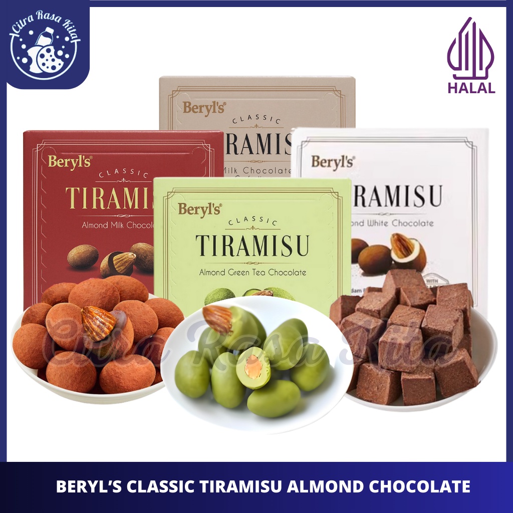 

A Beryls Classic Tiramisu Almond Milk Chocolate, White Chocolate & Green Tea Chocolate 65Gr