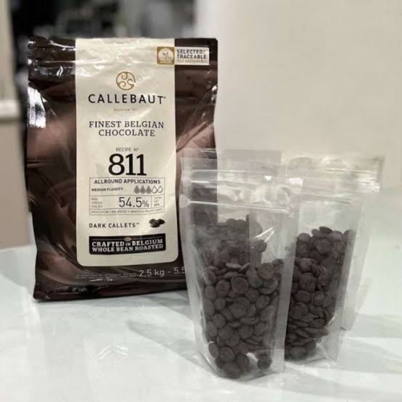 

A Callebaut Dark Chocolate 811 Couverture 54,5% Cokelat Coklat 250 Gr Termurah