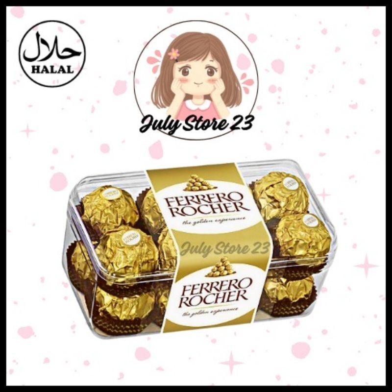 

A Ferrero Rocher T16 Chocolate / Coklat Isi 16 Ed Desember 2025