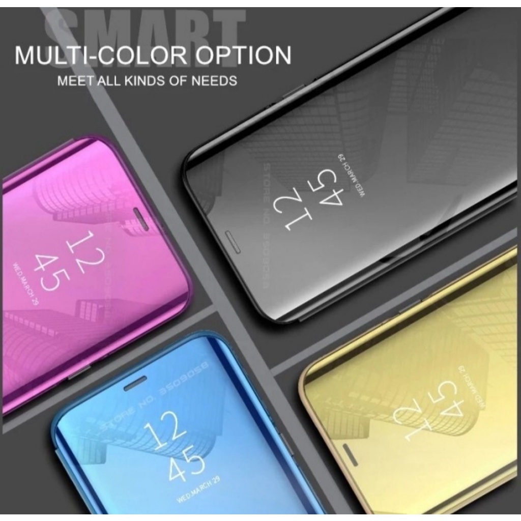 TerLengkapDong- OPPO A15 A15S A36 A76 A96 FLIP COVER MIRROR FLIP CASE MIRROR CLEAR VIEW STANDING