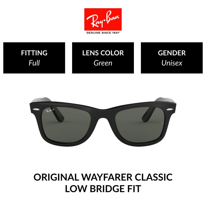 RAY-BAN WAYFARER POLARIZED RB2140F 901/58 Full Fitting