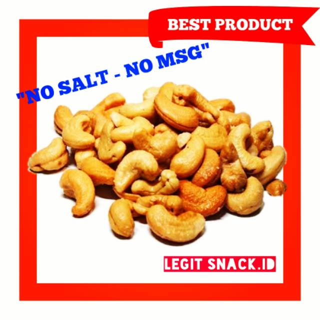 

A Kacang Mede Original Tawar Plain / Kacang Mete Panggang Oven Roasted No Salt No Msg 500 Gram