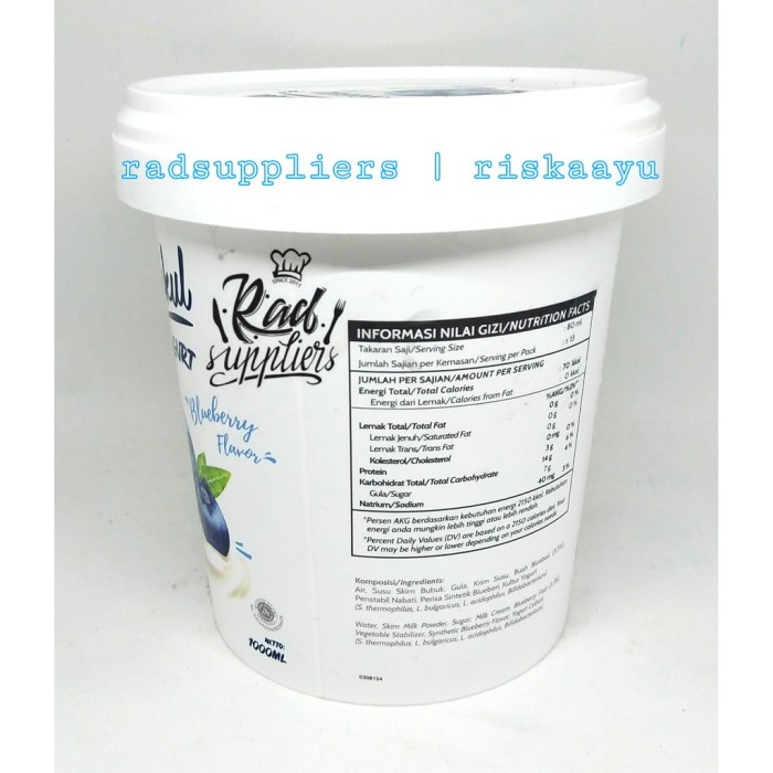 

(TopSeller) Biokul Stirred Yogurt BLUEBERRY 1Liter, Premium Quality, BEST SELLER!!