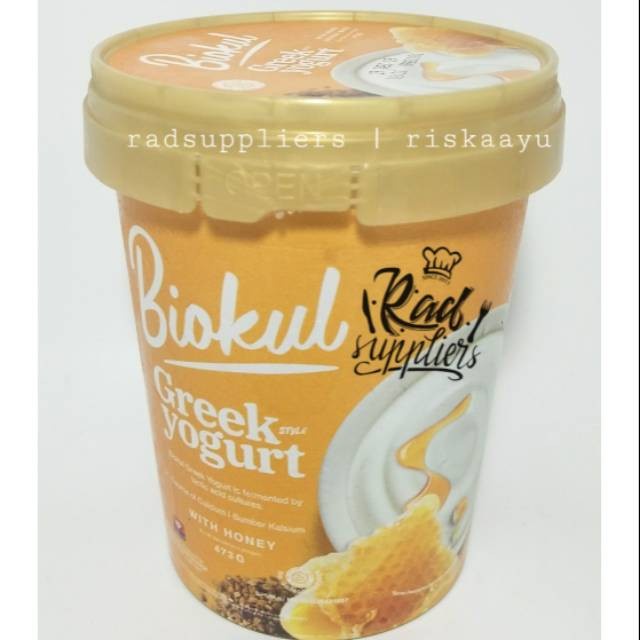 

(TopSeller) Biokul Greek Honey Yogurt 473ml, Greek Yogurt Rasa Madu 473ml