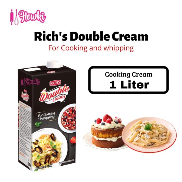 

(TopSeller) Richs Double Cream 1L ( Cooking ,Whipping And Pouring )