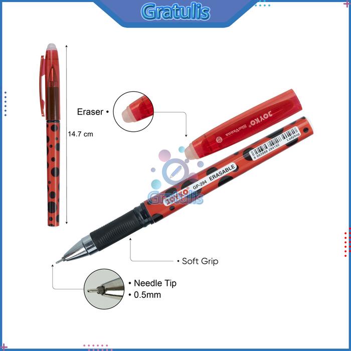

Gel Pen Shovanna Joyko Dapat Dihapus [Gp-294/1 Pack] / Erasable Pulpen 1 Pak / Bolpoin / Bolpoint /