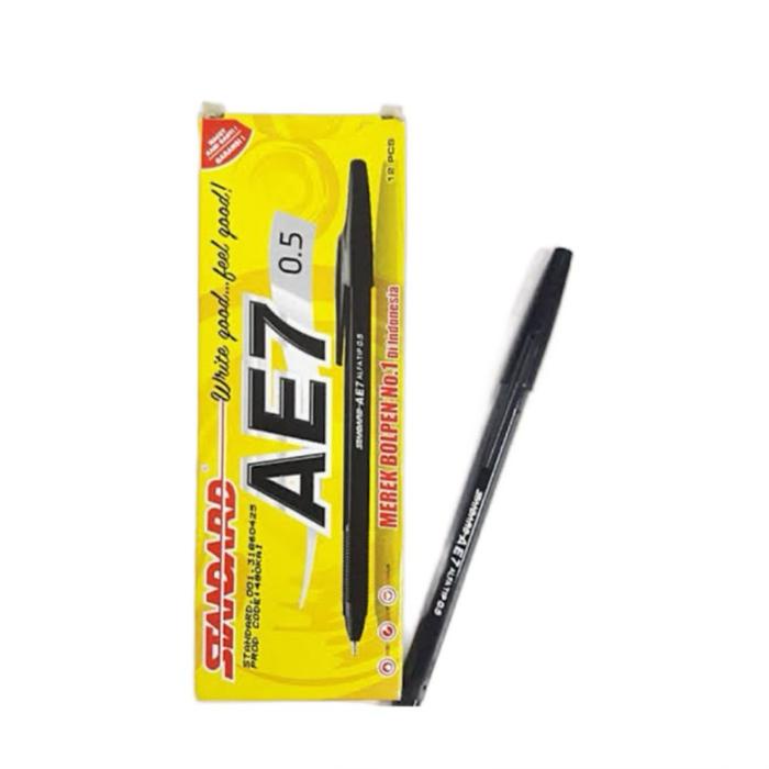 

Pulpen Standard Ae7 Hitam Pack Murah