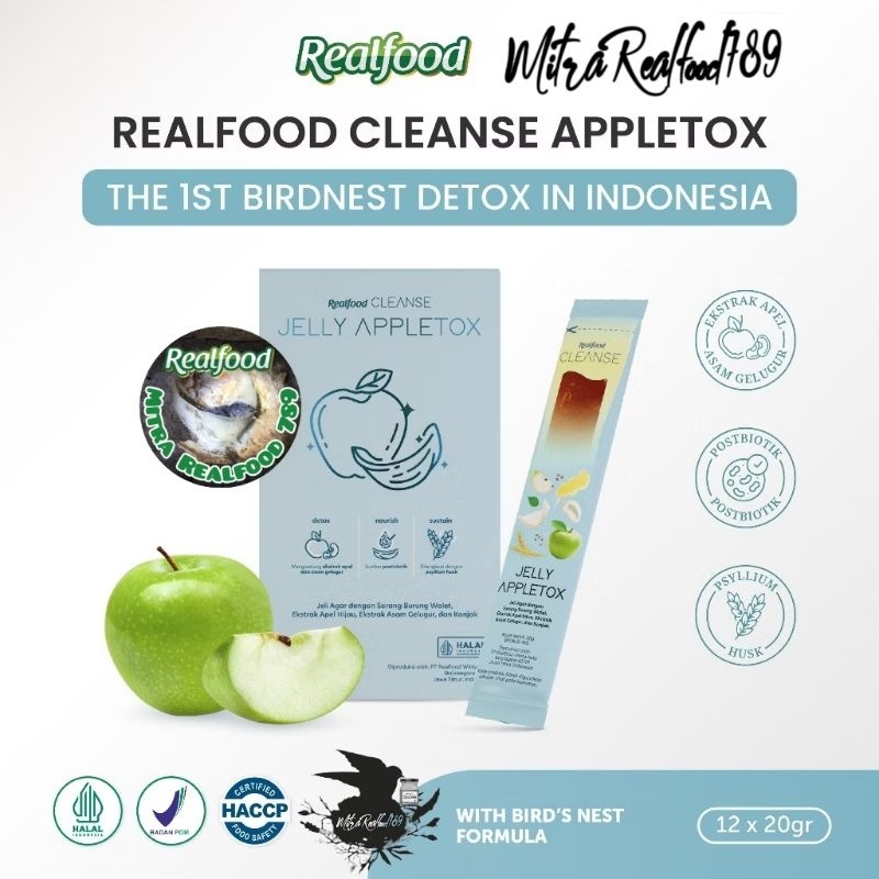 

A Realfood Cleanse Jelly Appletox Fatblocker Sarang Burung Walet 12 Sct