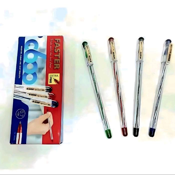 

1 Pak Pen Fasterr Biru Merah Stationery