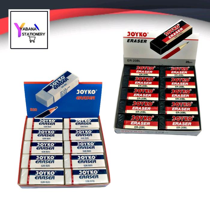 

Eraser Penghapus Joyko Besar Perpack Isi 20Pcs Stationery