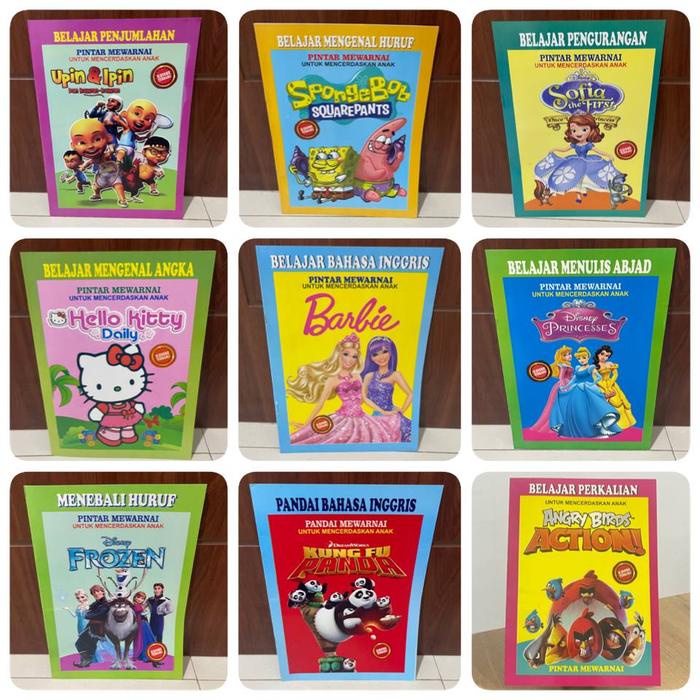 

Activity Book Buku Mewarnai Sambil Belajar Penjumlahan, Menulis Abjad, Pengurangan, Menebali