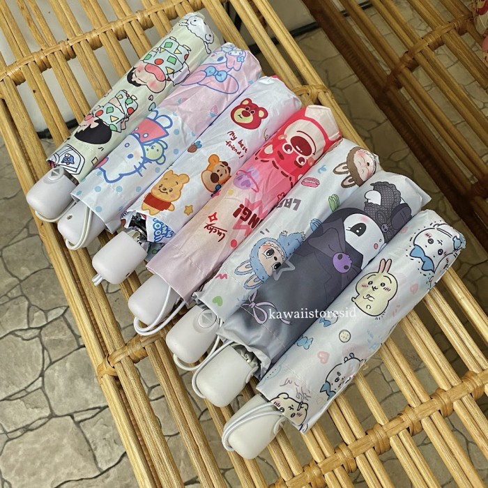 PAYUNG LIPAT KARAKTER KARTUN SNOOPY POOH SINCHAN SANRIO TOY STORY LUCU