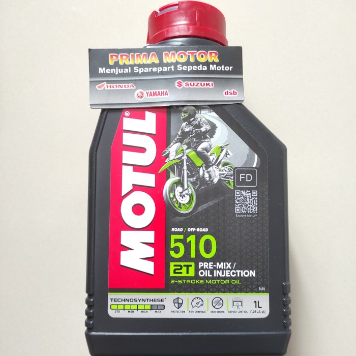 OLI SAMPING MOTUL 510 POWERLUBE 2T 1L ORI OLI SAMPING 2T MOTUL ORIGINAL