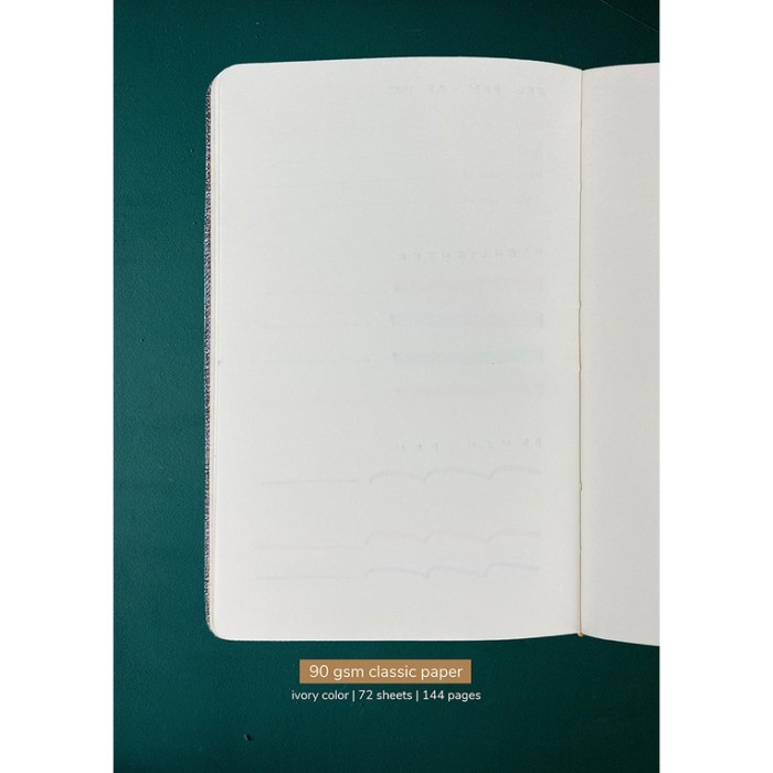 

pintar- Notebook Small A6 - Hunter Green Fabric - Buku Jurnal / Agenda