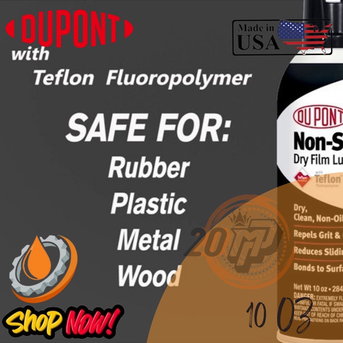 

DuPont Non-Stick Dry Film Lubricant Pelumas Dry Film 10 Oz USA Bebas Ongkir