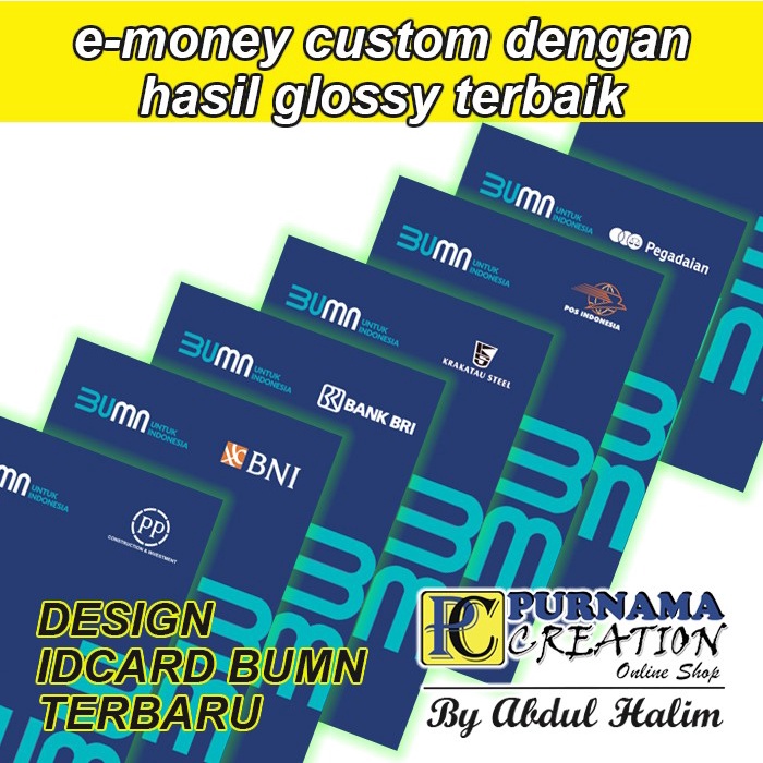 

pintar- Cetak idcard id card BUMN Terbaru name tag baru GLOSSY MENGKILAP