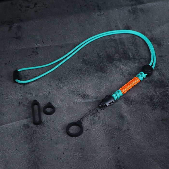 

pintar- Lanyard Tali Paracord 4mm Gantungan ID Card Warna Pastel Free O Ring