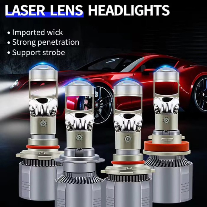 Lampu LED Mobil A80 Y9 110W Mini Projie Projector Headlight CANBUS H4 H7 H11 HB3 HB4