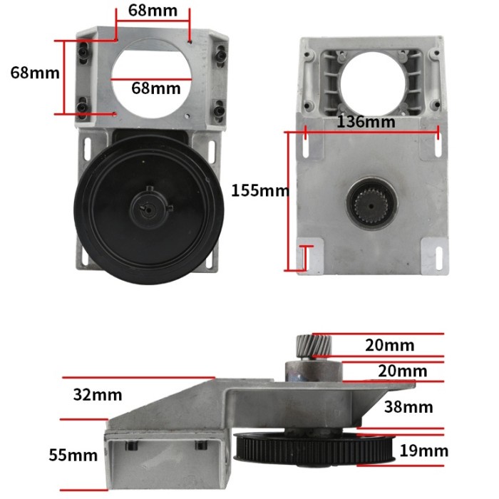 Gearbox gear box rack pinion CNC nema 34 motor stepper