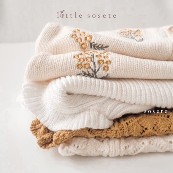 LITTLE SOSETE - KNIT CARDIGAN BABY NEWBORN / SWEATER BABY RAJUT KNIT *CARDIGAN KNIT ANAK BAYI /