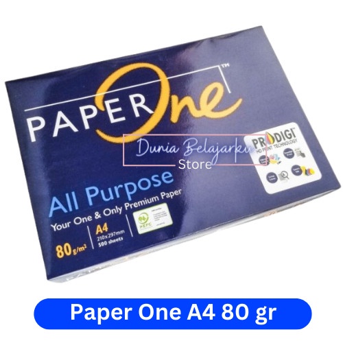 

pintar- Kertas HVS Paper One A4 80 gram / Paperone A4 80gr / 1 RIM 500 Lembar