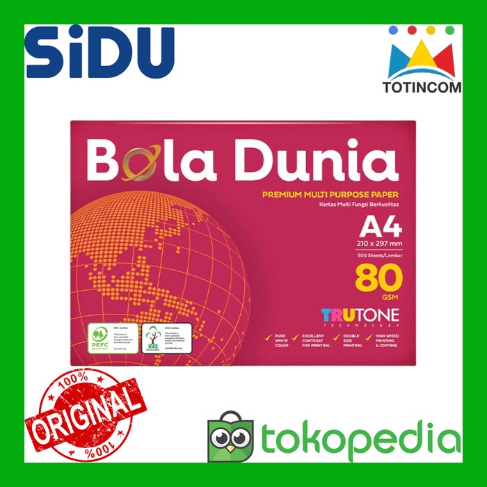 

pintar- Kertas Bola Dunia a4 80 gram Hvs 1 rim 500 lembar