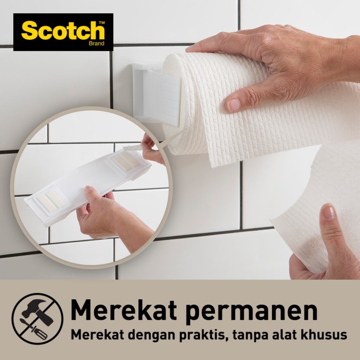 

pintar- 3M Scotch Double Sided-Mounting Tape, Strong,1M menahan hingga 4.5kg