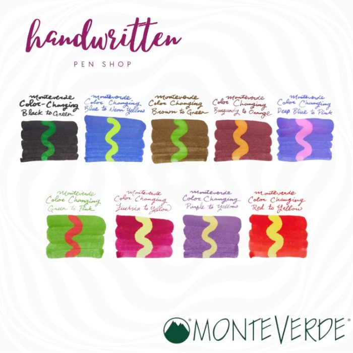 

MONTEVERDE FOUNTAIN PEN WRITING & DRAWING COLOR CHANGING INK 30ML