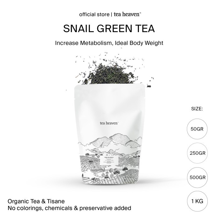 

Teh Hijau Organik Premium Snail Green Tea