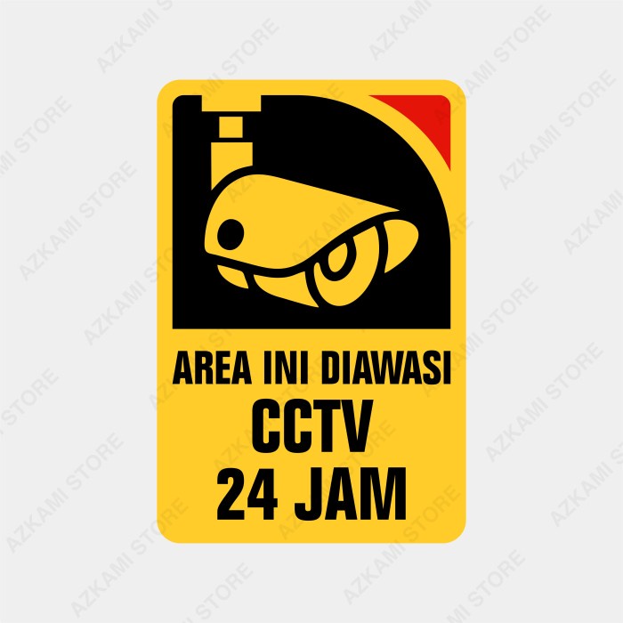 

pintar- Rambu Pengawasan CCTV 20cm x 30cm - Plat Alumunium