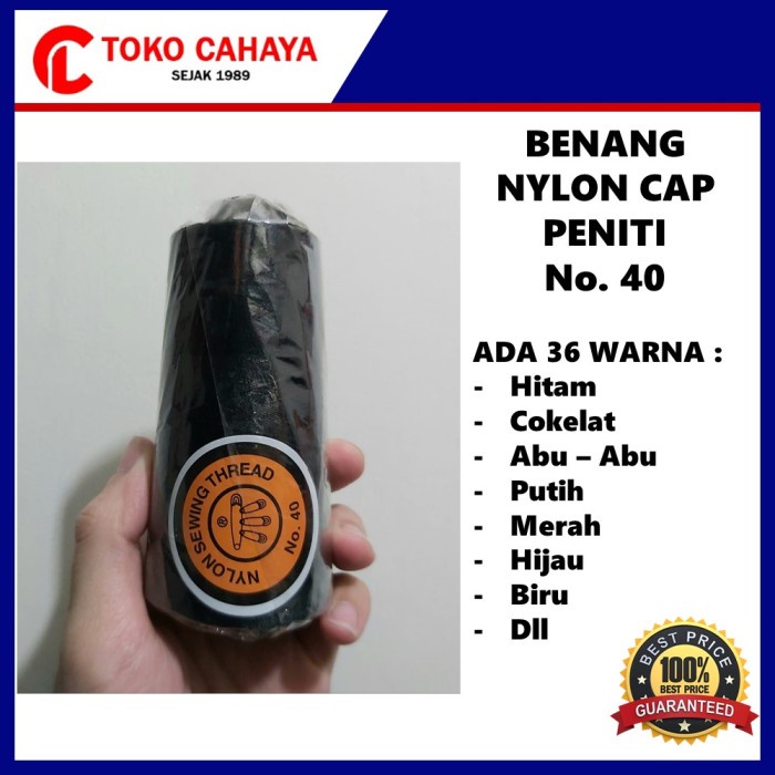 

Benang Nylon Cap Peniti No 40 Banyak Warna