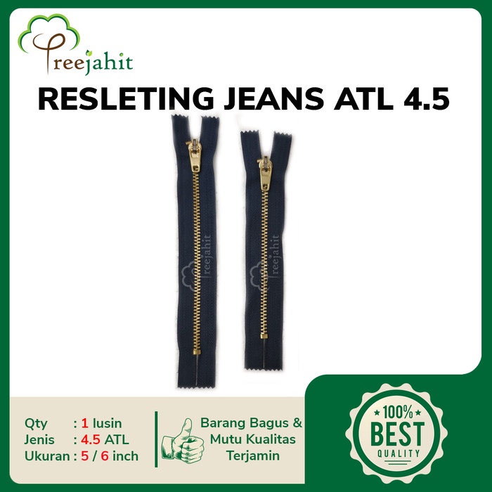 

Resleting Denim Jeans ATL 4.5 BC Biru Navy per lusin
