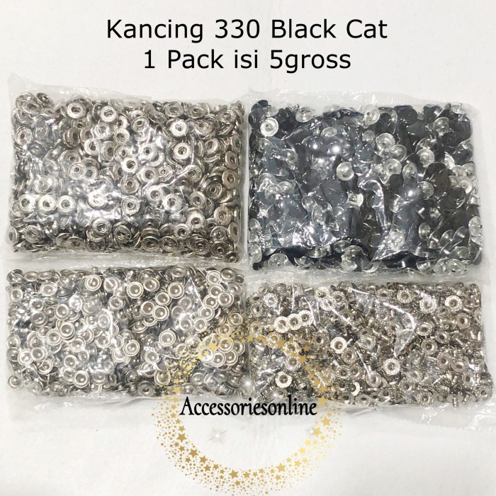 

KC 330 BLACK CAT Per Pak Isi 5gross / KANCING CETET