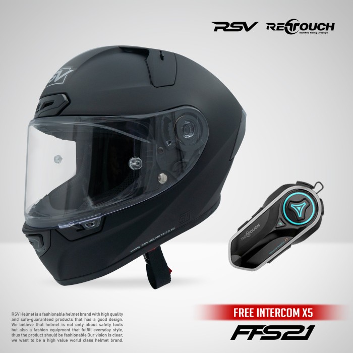 Helm RSV FFS21 Motif Full Face + Intercom X5 Retouch