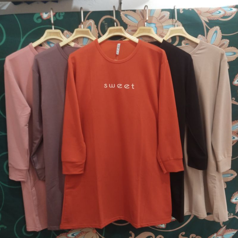 BEST DEALS KAOS TUNIK JUMBO KOREA PREMIUM IMPORT/TUNIK OVERSIZED/BAJU IBU-IBU JUMBO/KAOS PANJANG